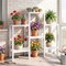 Modular Plastic Storage Shelves 6-Tier for Living Room and Kitchen